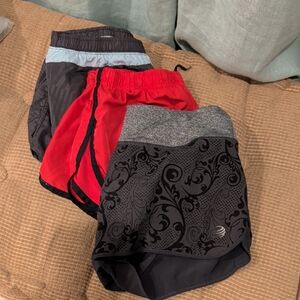 Athletic Women's Shorts Collection - Red, Gray, Black